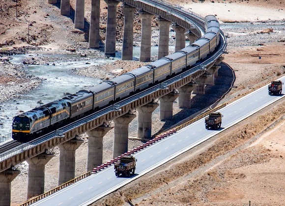 Train du plateau tibétain